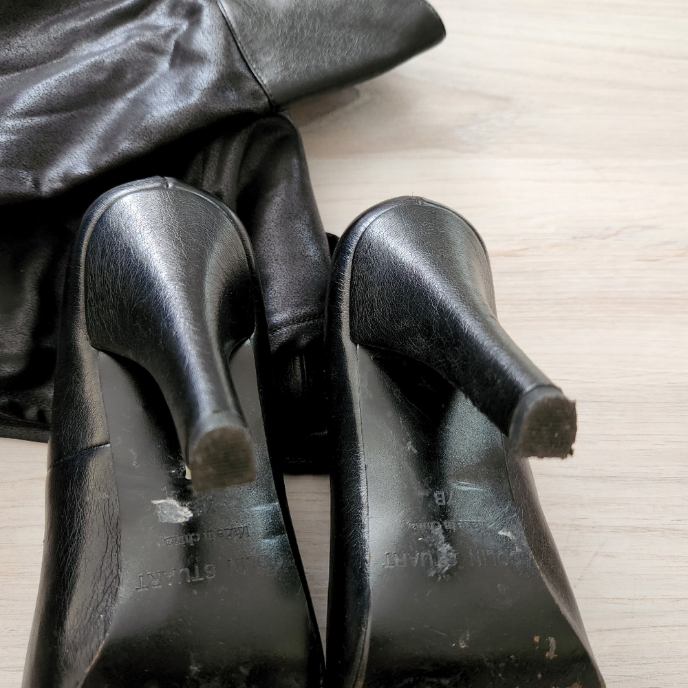 Colin Stuart Victoria's Secret Black Over The Knee High Heel Boots - Picture 6 of 10